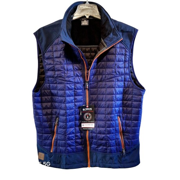 Little Donkey Andy Mens Quilted Insulated Outdoor Puffer Vest XXL Blue/Orange - Picture 1 of 11